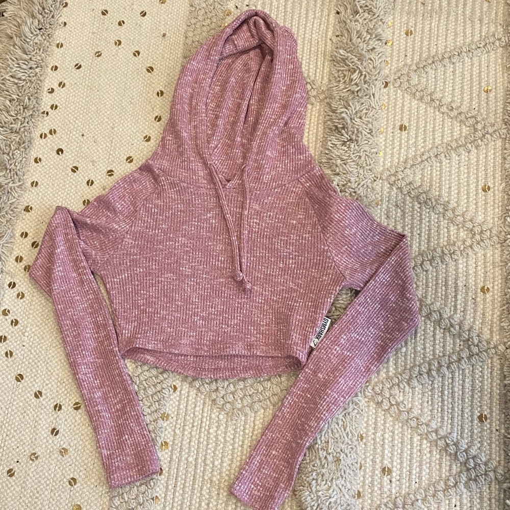 Gymshark Slounge Crop Hoodie Pink